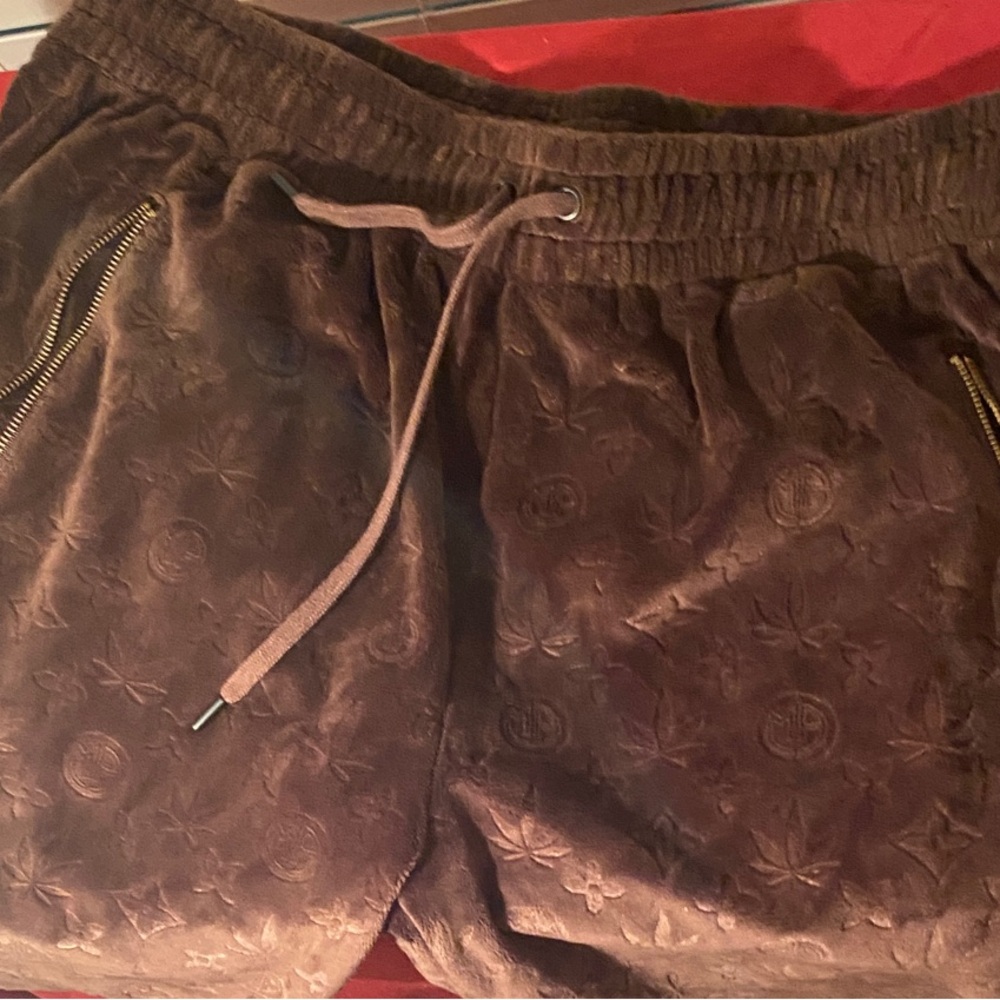 Madison article Brown Em Shorts with Gold Zippers8-22-25